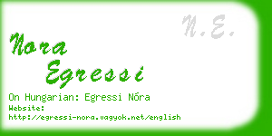nora egressi business card