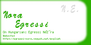 nora egressi business card